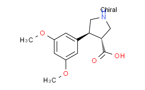 CAS No. 1392266-68-0, (3R,4S)-rel-4-(3,5-Dimethoxyphenyl)pyrrolidine-3-carboxylic acid