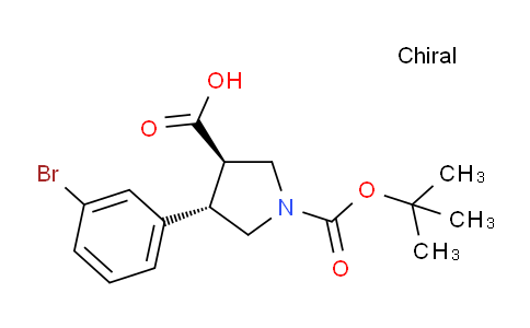 CAS No. 1161787-83-2, (3R,4S)-rel-4-(3-Bromophenyl)-1-(tert-butoxycarbonyl)pyrrolidine-3-carboxylic acid