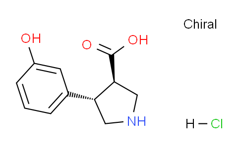 CAS No. 1392213-98-7, (3R,4S)-rel-4-(3-Hydroxyphenyl)pyrrolidine-3-carboxylic acid hydrochloride