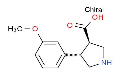 CAS No. 1392266-44-2, (3R,4S)-rel-4-(3-Methoxyphenyl)pyrrolidine-3-carboxylic acid