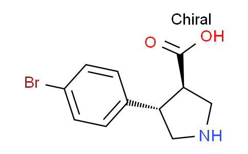 CAS No. 1217978-04-5, (3R,4S)-rel-4-(4-Bromophenyl)pyrrolidine-3-carboxylic acid