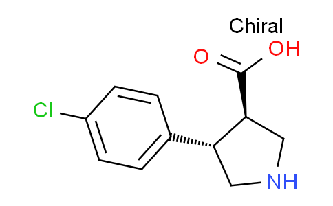 CAS No. 1227844-81-6, trans-4-(4-Chlorophenyl)pyrrolidine-3-carboxylic acid