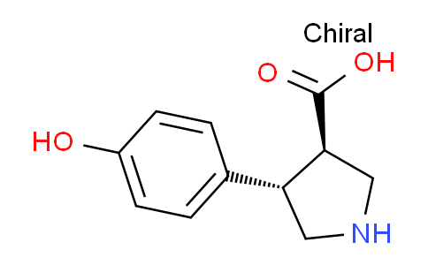 CAS No. 1392266-58-8, (3R,4S)-rel-4-(4-Hydroxyphenyl)pyrrolidine-3-carboxylic acid