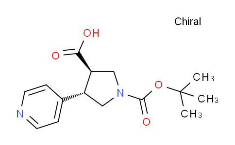 MC701968 | 1255935-12-6 | (3R,4S)-rel-1-(tert-Butoxycarbonyl)-4-(pyridin-4-yl)pyrrolidine-3-carboxylic acid