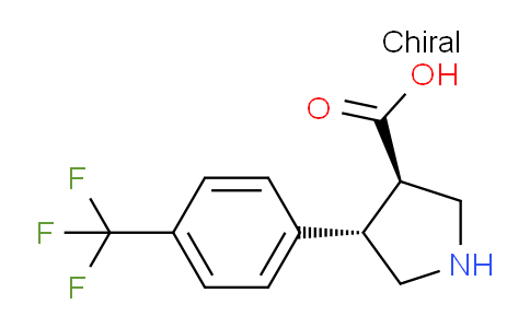 CAS No. 1363594-80-2, trans-4-(4-(Trifluoromethyl)phenyl)pyrrolidine-3-carboxylic acid