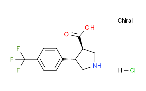 CAS No. 1363404-65-2, trans-4-(4-(Trifluoromethyl)phenyl)pyrrolidine-3-carboxylic acid hydrochloride