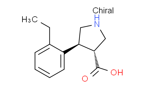 CAS No. 1381947-00-7, (3R,4S)-rel-4-(2-Ethylphenyl)pyrrolidine-3-carboxylic acid