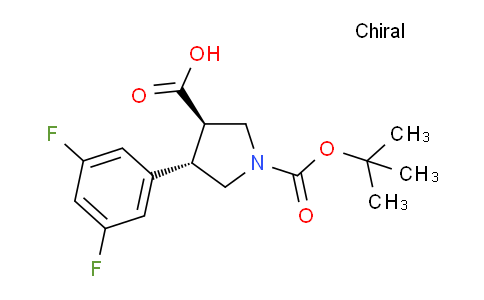 MC701977 | 1329835-75-7 | (3R,4S)-rel-1-(tert-Butoxycarbonyl)-4-(3,5-difluorophenyl)pyrrolidine-3-carboxylic acid