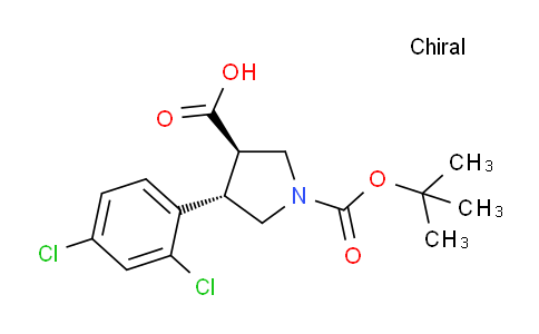 CAS No. 851484-67-8, (3R,4S)-rel-1-(tert-Butoxycarbonyl)-4-(2,4-dichlorophenyl)pyrrolidine-3-carboxylic acid