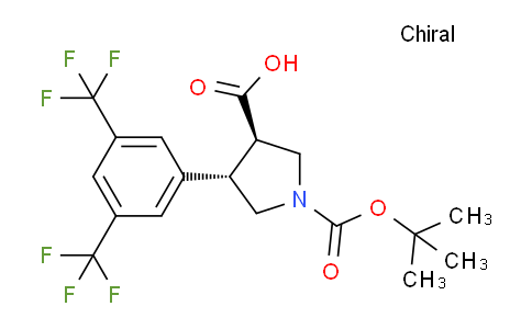 CAS No. 955137-84-5, (3R,4S)-rel-4-(3,5-Bis(trifluoromethyl)phenyl)-1-(tert-butoxycarbonyl)pyrrolidine-3-carboxylic acid