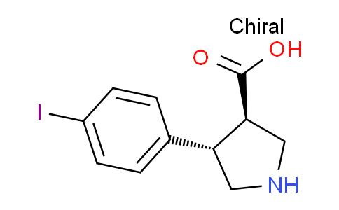 CAS No. 1381947-44-9, (3R,4S)-rel-4-(4-Iodophenyl)pyrrolidine-3-carboxylic acid