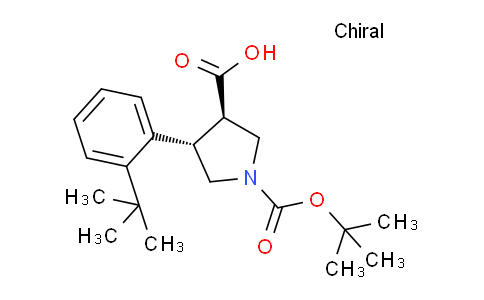CAS No. 1381947-45-0, (3R,4S)-rel-1-(tert-Butoxycarbonyl)-4-(2-(tert-butyl)phenyl)pyrrolidine-3-carboxylic acid