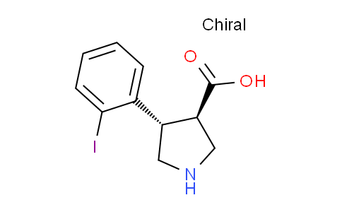 CAS No. 1381947-63-2, (3R,4S)-rel-4-(2-Iodophenyl)pyrrolidine-3-carboxylic acid