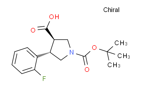 CAS No. 1414580-85-0, (3R,4S)-rel-1-(tert-Butoxycarbonyl)-4-(2-fluorophenyl)pyrrolidine-3-carboxylic acid