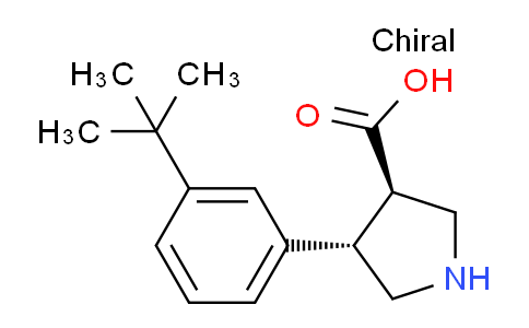 CAS No. 1381948-10-2, (3R,4S)-rel-4-(3-(tert-Butyl)phenyl)pyrrolidine-3-carboxylic acid