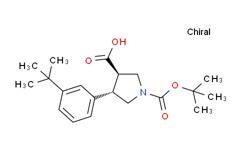 CAS No. 1255934-30-5, (3R,4S)-rel-1-(tert-Butoxycarbonyl)-4-(3-(tert-butyl)phenyl)pyrrolidine-3-carboxylic acid