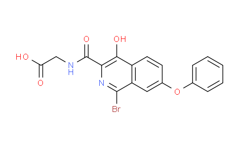 CAS No. 808116-62-3, 2-(1-Bromo-4-hydroxy-7-phenoxyisoquinoline-3-carboxamido)acetic acid