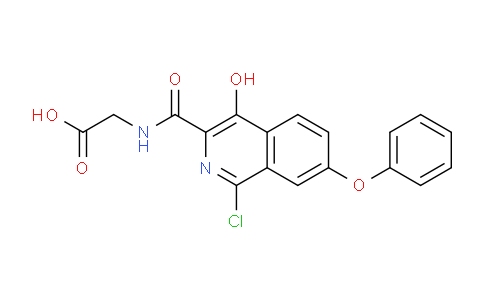 CAS No. 808116-60-1, 2-(1-Chloro-4-hydroxy-7-phenoxyisoquinoline-3-carboxamido)acetic acid