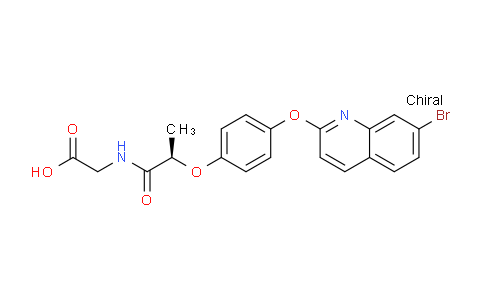 CAS No. 646505-49-9, (R)-2-(2-(4-((7-Bromoquinolin-2-yl)oxy)phenoxy)propanamido)acetic acid