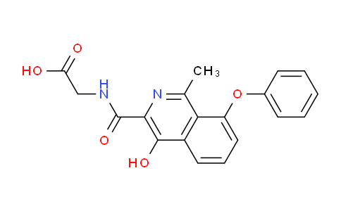 CAS No. 916171-77-2, 2-(4-Hydroxy-1-methyl-8-phenoxyisoquinoline-3-carboxamido)acetic acid