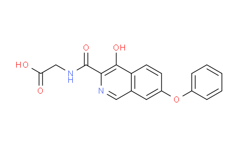 CAS No. 708263-68-7, 2-(4-Hydroxy-7-phenoxyisoquinoline-3-carboxamido)acetic acid