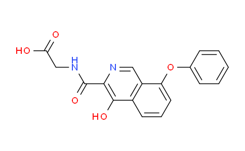 CAS No. 916171-76-1, 2-(4-Hydroxy-8-phenoxyisoquinoline-3-carboxamido)acetic acid