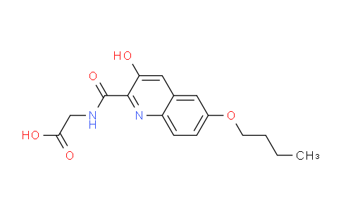 CAS No. 189359-05-5, 2-(6-Butoxy-3-hydroxyquinoline-2-carboxamido)acetic acid