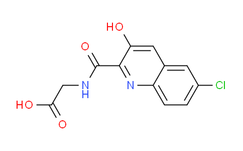 CAS No. 189359-08-8, 2-(6-Chloro-3-hydroxyquinoline-2-carboxamido)acetic acid