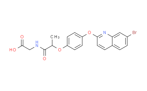 CAS No. 643753-05-3, 2-(2-(4-((7-Bromoquinolin-2-yl)oxy)phenoxy)propanamido)acetic acid