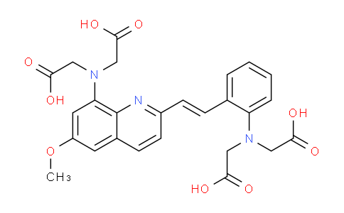 CAS No. 86277-62-5, (E)-2,2'-((2-(2-(8-(Bis(carboxymethyl)amino)-6-methoxyquinolin-2-yl)vinyl)phenyl)azanediyl)diacetic acid