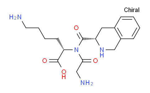 CAS No. 350595-75-4, (S)-6-Amino-2-((S)-N-(2-aminoacetyl)-1,2,3,4-tetrahydroisoquinoline-3-carboxamido)hexanoic acid