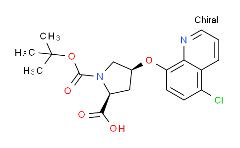 CAS No. 1354487-35-6, (2S,4S)-1-(tert-Butoxycarbonyl)-4-((5-chloroquinolin-8-yl)oxy)pyrrolidine-2-carboxylic acid