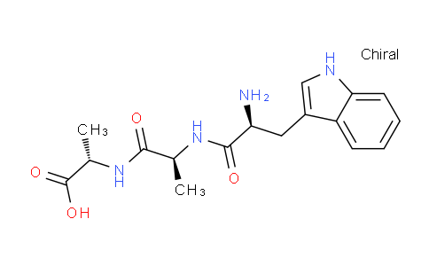 CAS No. 166601-51-0, (S)-2-((S)-2-((S)-2-Amino-3-(1H-indol-3-yl)propanamido)propanamido)propanoic acid
