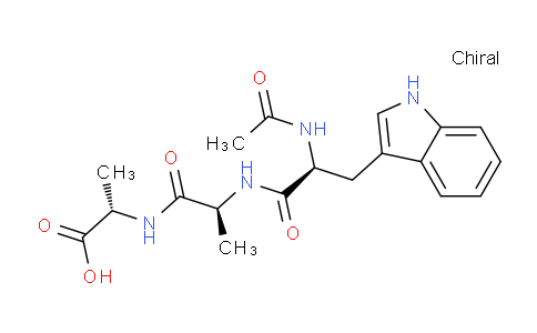 CAS No. 883858-35-3, (S)-2-((S)-2-((S)-2-Acetamido-3-(1H-indol-3-yl)propanamido)propanamido)propanoic acid