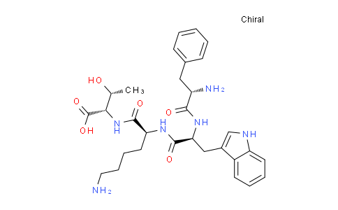 CAS No. 91853-94-0, (2S,3R)-2-((S)-6-Amino-2-((S)-2-((S)-2-amino-3-phenylpropanamido)-3-(1H-indol-3-yl)propanamido)hexanamido)-3-hydroxybutanoic acid