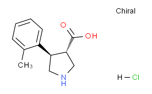 CAS No. 1049727-94-7, (3S,4R)-4-(o-tolyl)Pyrrolidine-3-carboxylic acid hydrochloride