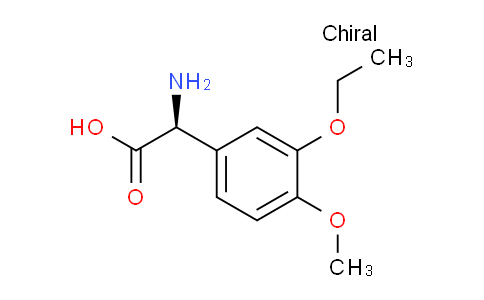 CAS No. 1212977-59-7, (S)-2-Amino-2-(3-ethoxy-4-methoxyphenyl)acetic acid