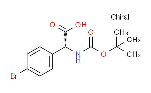 CAS No. 1228570-47-5, (R)-2-(4-Bromophenyl)-2-((tert-butoxycarbonyl)amino)acetic acid