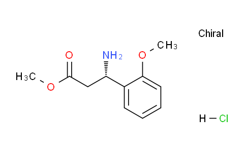 CAS No. 1391398-83-6, (S)-Methyl 3-amino-3-(2-methoxyphenyl)propanoate hydrochloride