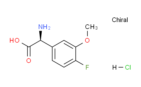 DY702241 | 1810074-58-8 | (S)-2-Amino-2-(4-fluoro-3-methoxyphenyl)acetic acid hydrochloride