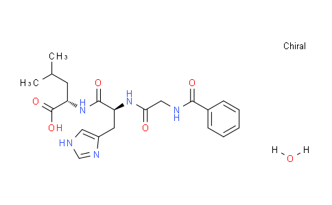 CAS No. 207386-83-2, N-Benzoyl-Gly-His-Leu hydrate