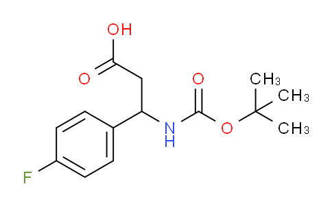 CAS No. 284493-72-7, 3-((tert-Butoxycarbonyl)amino)-3-(4-fluorophenyl)propanoic acid