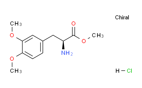 CAS No. 70494-48-3, (S)-Methyl 2-amino-3-(3,4-dimethoxyphenyl)propanoate hydrochloride