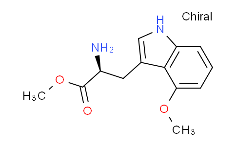 CAS No. 1956434-59-5, (S)-Methyl 2-amino-3-(4-methoxy-1H-indol-3-yl)propanoate