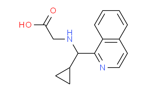 CAS No. 1353955-63-1, 2-((Cyclopropyl(isoquinolin-1-yl)methyl)amino)acetic acid