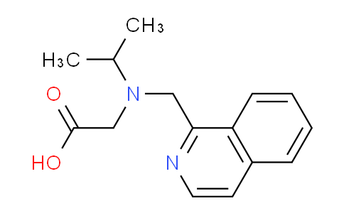 CAS No. 1353984-57-2, 2-(Isopropyl(isoquinolin-1-ylmethyl)amino)acetic acid
