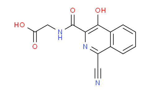 CAS No. 945739-63-9, 2-(1-Cyano-4-hydroxyisoquinoline-3-carboxamido)acetic acid