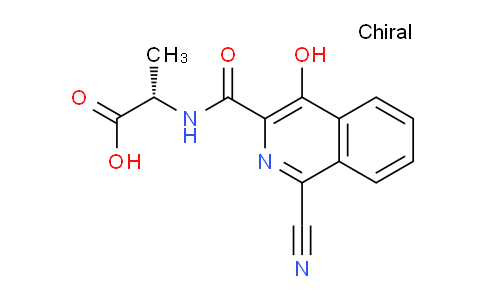 CAS No. 945739-64-0, (S)-2-(1-Cyano-4-hydroxyisoquinoline-3-carboxamido)propanoic acid
