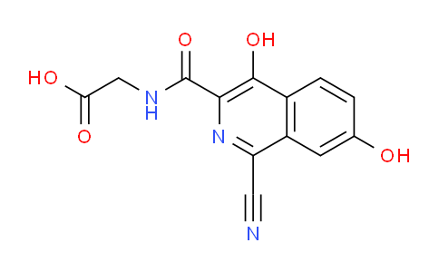 CAS No. 945740-15-8, 2-(1-Cyano-4,7-dihydroxyisoquinoline-3-carboxamido)acetic acid