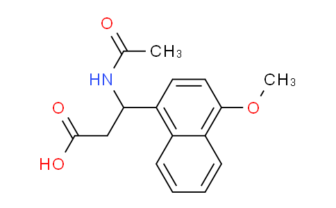 CAS No. 491614-03-0, 3-Acetamido-3-(4-methoxynaphthalen-1-yl)propanoic acid
